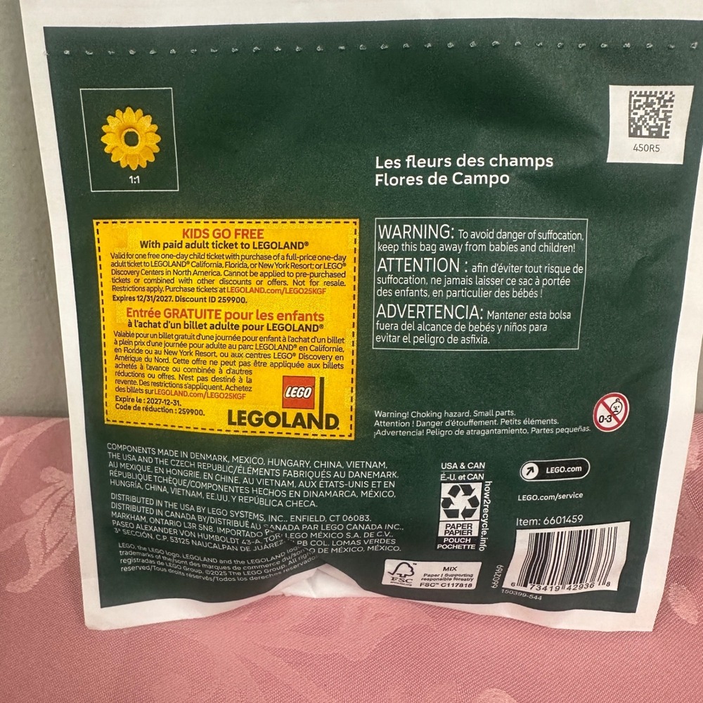 LEGO Botanicals Field Flowers 30701 Polybag Building Toy‎ 77 Pieces New - Picture 2 of 2